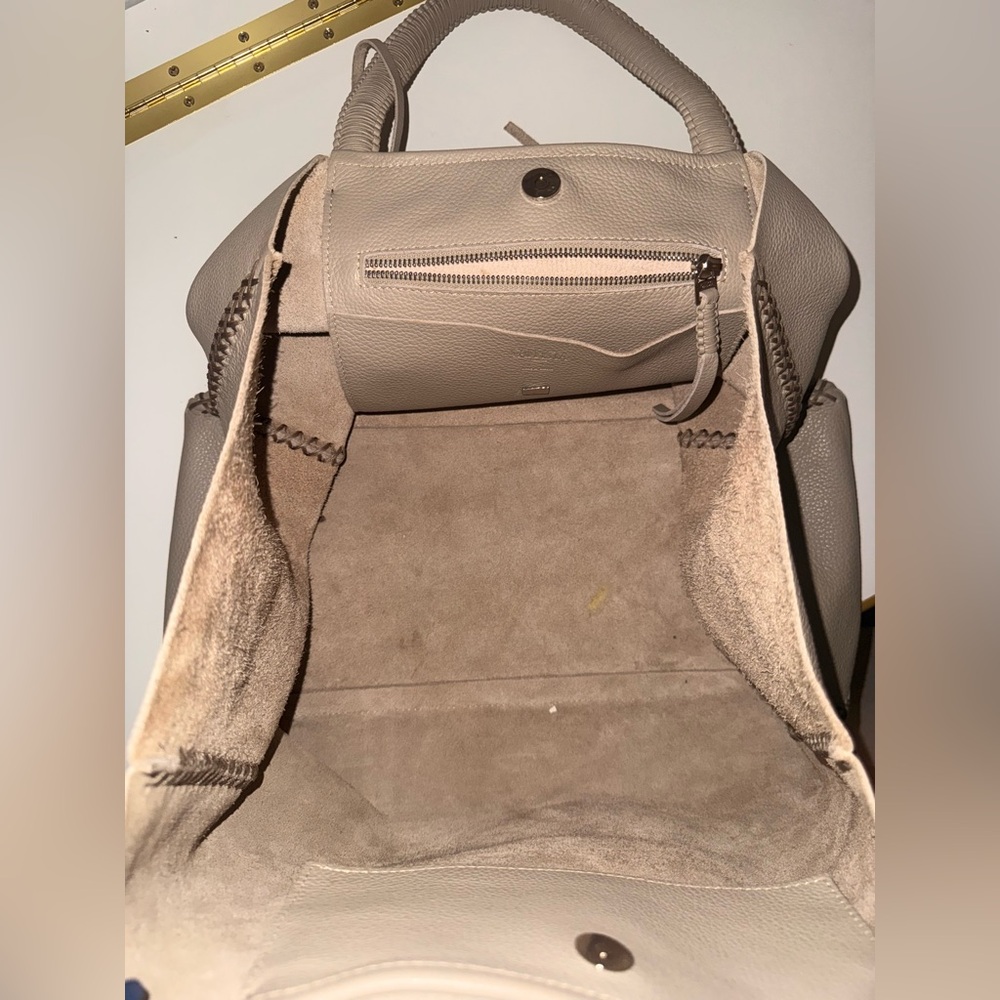 Callista Bag: Sand, Medium Grained Calf Leather Tote Bag - Picture 4 of 5